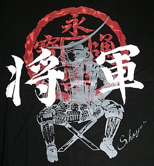 сёгун, рисунок на японской футболке