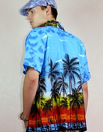 мужская летняя рубашка гавайка