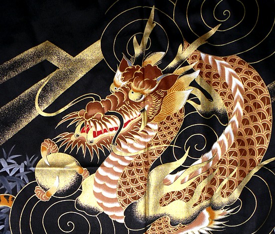 рисунок ткани японского мужского кимоно АОЯМА