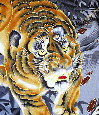 рисунок ткани японского мужского кимоно АОЯМА