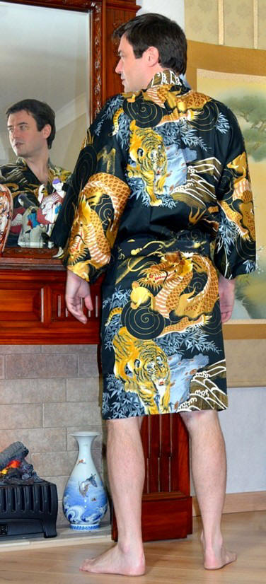 мужской халат-кимоно, сделано в Японии