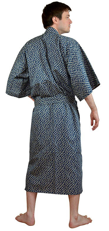 мужской халат из хлопка в японском стиле. KIMONOYA, японский интернет-магазин