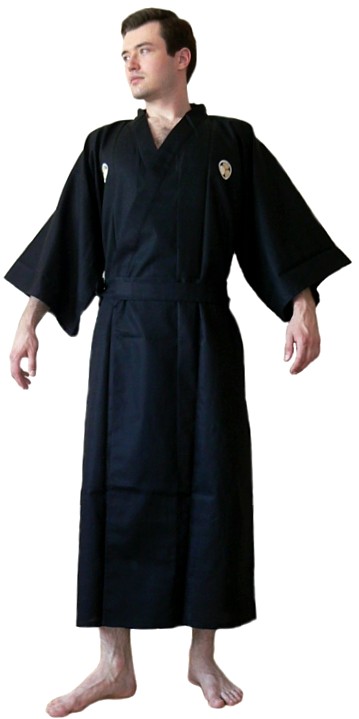 японское мужское кимоно МОНЗУКИ, хлопок 100%