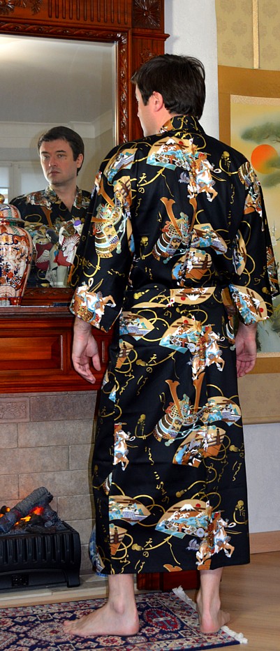 японское мужскоe кимоно МУРОМАЧИ из хлопка