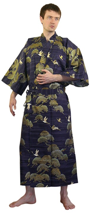 мужской халат-кимоно из хлопка, Япония
