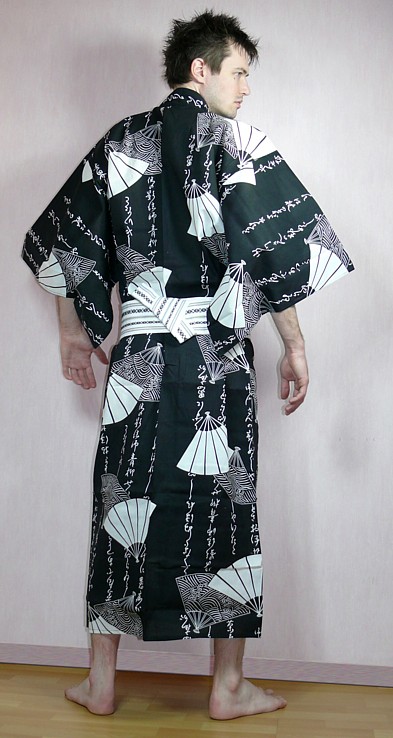 японский мужской халат- кимоно, хлопок 100%