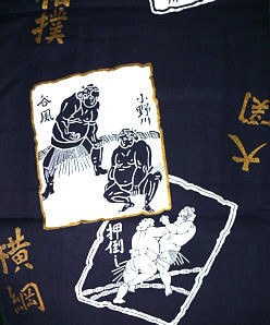 рисунок ткани японского кимоно СУМО, хлопок 100%