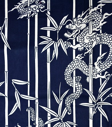 рисунок ткани мужского японского халата-кимоно, хлопок