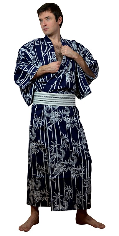 японский мужской халат-кимоно ТЭН-СИН - стильная одежда для дома и отличный подарок мужчине