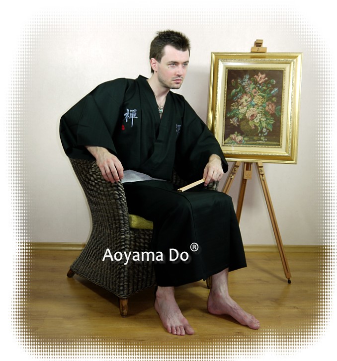 мужской халат-кимоно с вышивкой, Япония, хлопок 100%