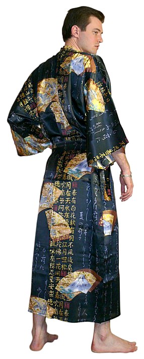 японское мужское шелковое кимоно КАБУКИ