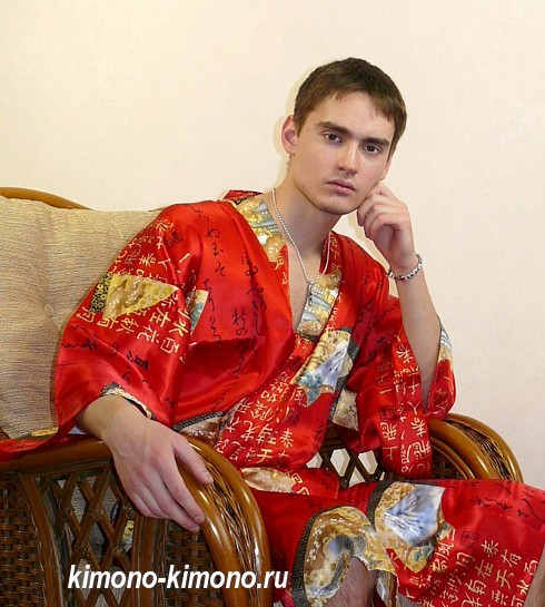 мужской шелковый халат, Япония 