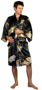 мужской шелковый халат-кимоно НИККО