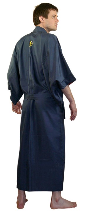 мужской шелковый халат-кимоно - эксклюзивная одежда для дома из Японии
