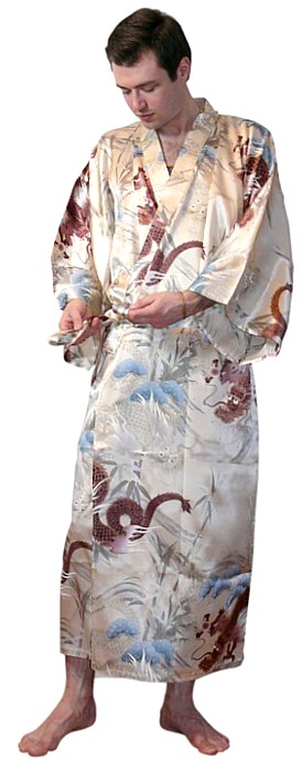 мужской халат-кимоно, Япония, шелк 100%