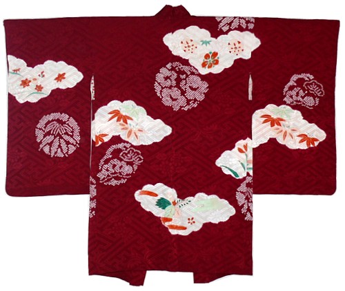 японское традиционное женское шелковое хаори (длинный жакет), винтаж