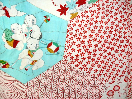 дизайн подкладки шелкового японского винтажного хаори