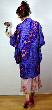 японское традиционное шелковое женское хаори