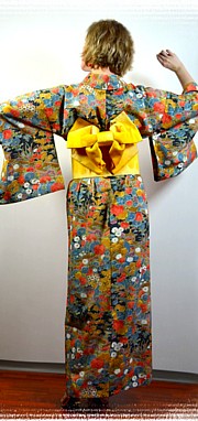 японское кимоно, винтаж, 1950-е гг.