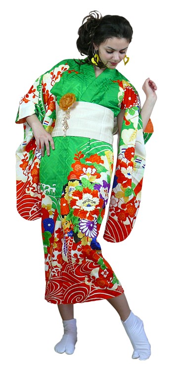 японское кимоно и носки таби