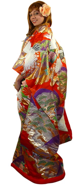 Кимоно-накидка, шелка, парча, 1970-е гг.