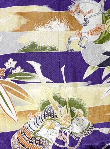 деталь рисунка ткани японского кимоно