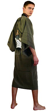 мужское кимоно с уникальной росписью