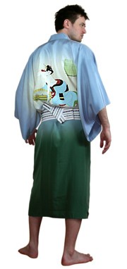  японское мужское шелковое кимоно, 1930-40-е гг.