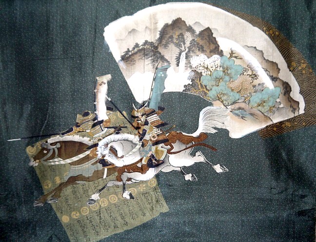 рисунок ма подкладке японского мужского шелкового хаори, 1930-е гг.