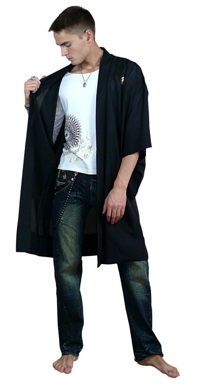 японская мужская одежда - шелковая куртка ХАОРИ