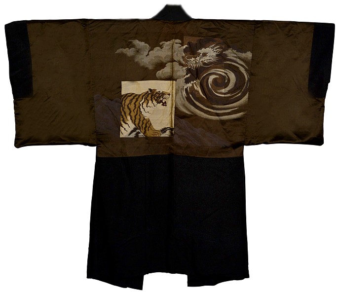 японская традиционная мужская одежда хаори из шелка