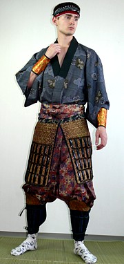 японская одежда: хакама из шелковой парчи, винтаж