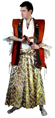 одежда самурая: старинное димбаори из кожи