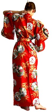 японское женское кимоно из хлопка - комфортная одежда для дома