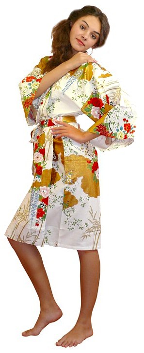 халатик-кимоно, длина 107 см., хлопок 100%, Япония