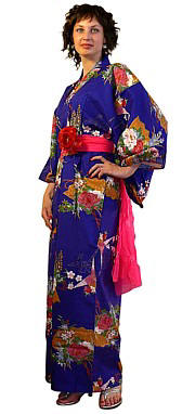 японский халат -кимоно, хлопок 100%, сделано в Японии
