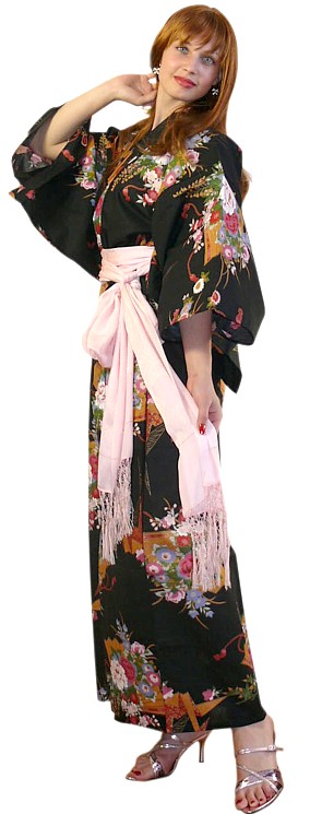 женский халат-кимоно и хлопка, сделано в Японии
