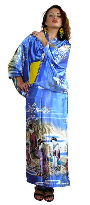 женский халат-кимоно, Япония