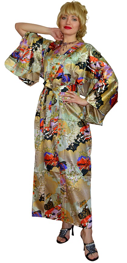 японский женский халат-кимоно - стильная одежда для дома