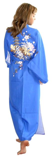 женский халат - кимоно с вышивкой и подкладкой, Япония