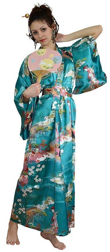 шелковый халат кимоно