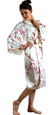 японское шелковое кимоно мини, сделано в Японии