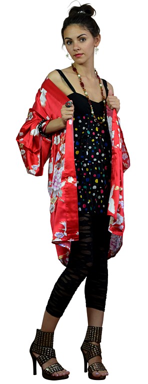 женский шелковый халат в японском стиле, сделано в Японии