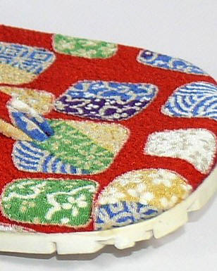 рисунок ткани на японской обуви